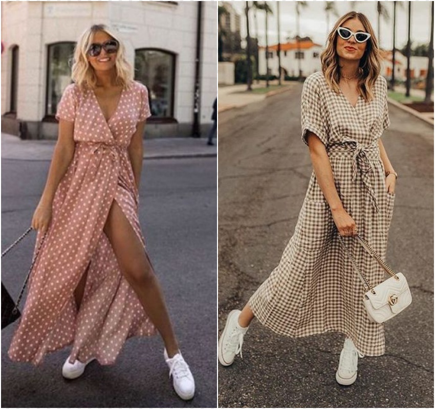 Vestido de verão com detalhes em laise
