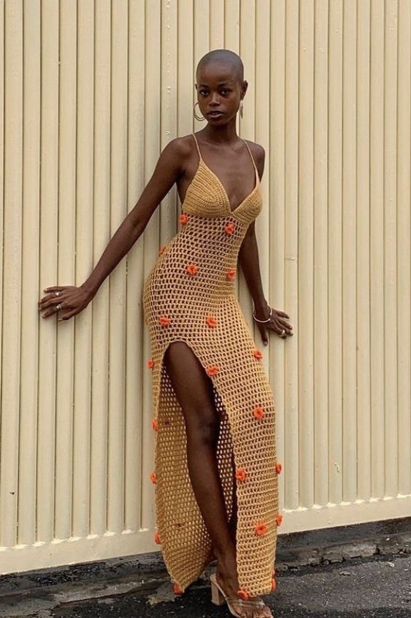 Vestido de verão com alças finas