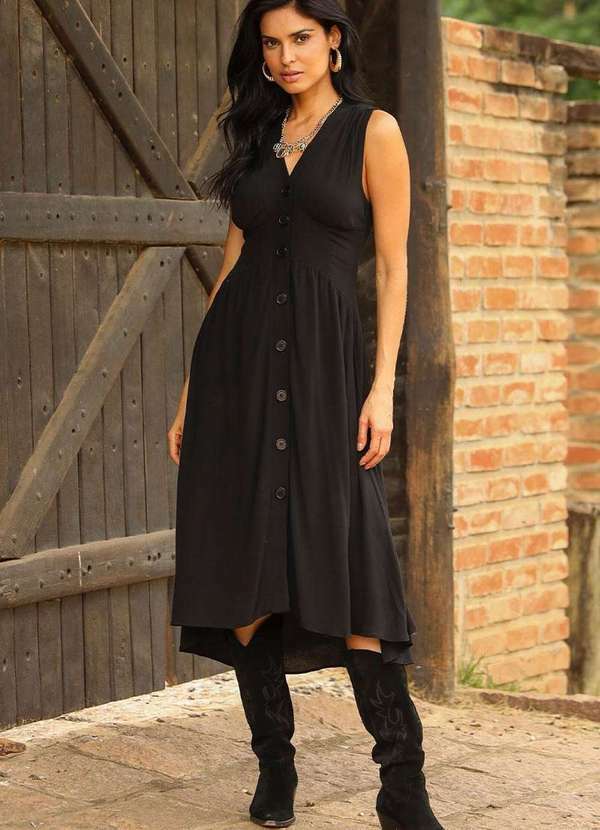 Vestidos Abertos Na Frente Com Botões