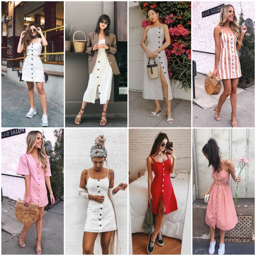 Vestido midi com botões: 7 looks para o trabalho e happy hour