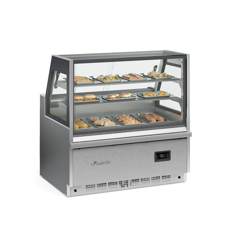 vitrine natalina padaria com produtos comestíveis