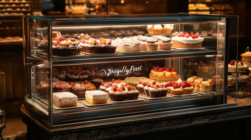 ideias criativas vitrine natalina padaria produtos comestíveis