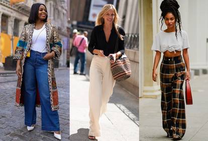 inspiração looks calça wide leg para verão