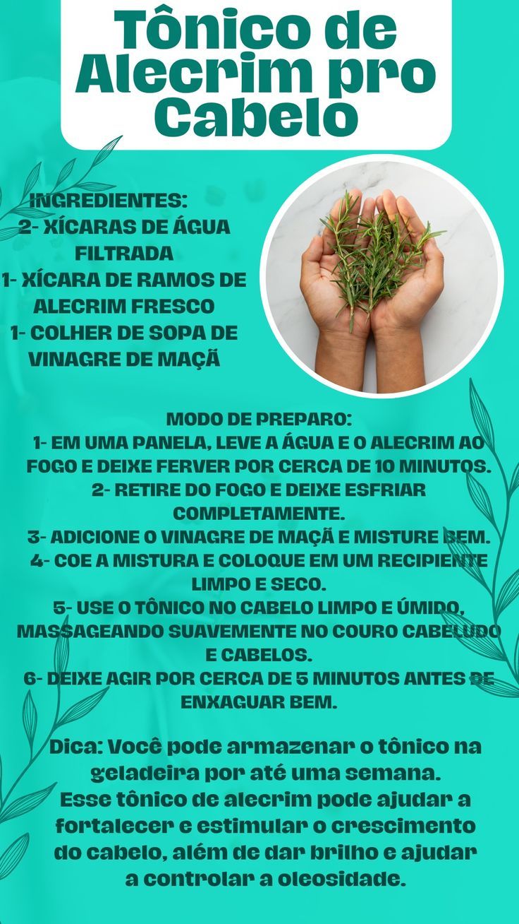 como usar alecrim no cabelo