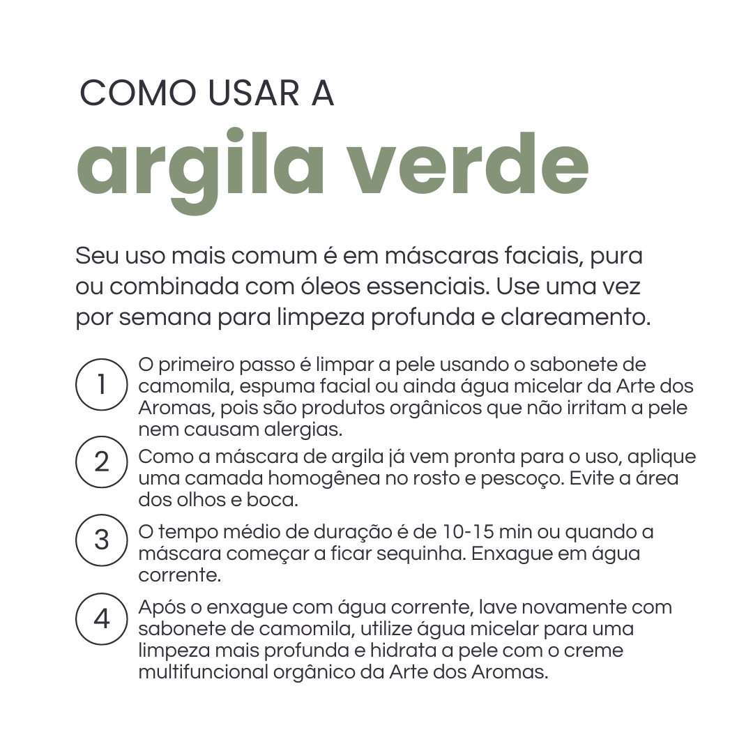 argila verde para que serve
