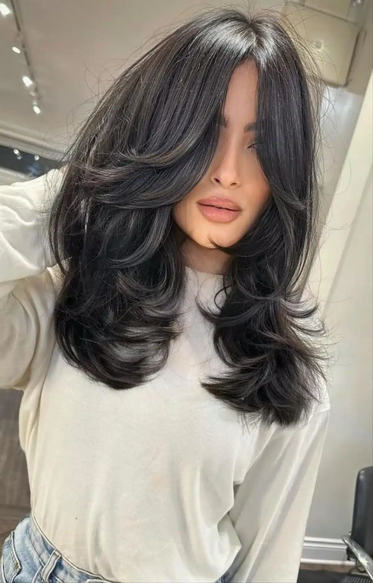 corte em U cabelo