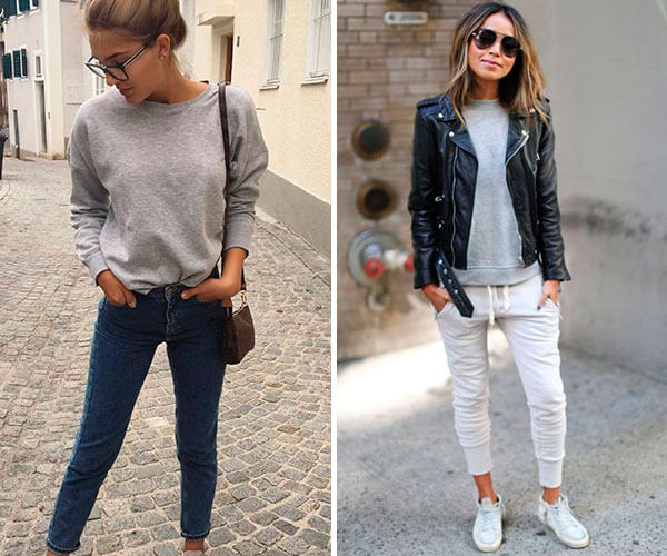 looks monocromáticos com moletom