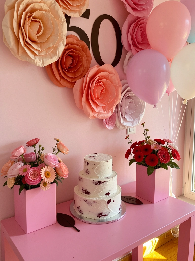 decoracao 50 anos feminino simples 4