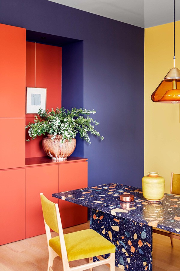 paleta de cores para sala colorida