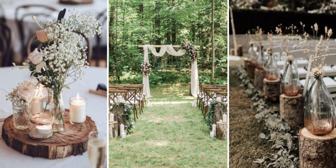 pallet decoração casamento rústico