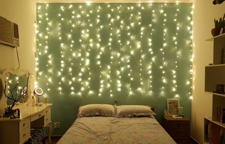 decoração com luzes LED