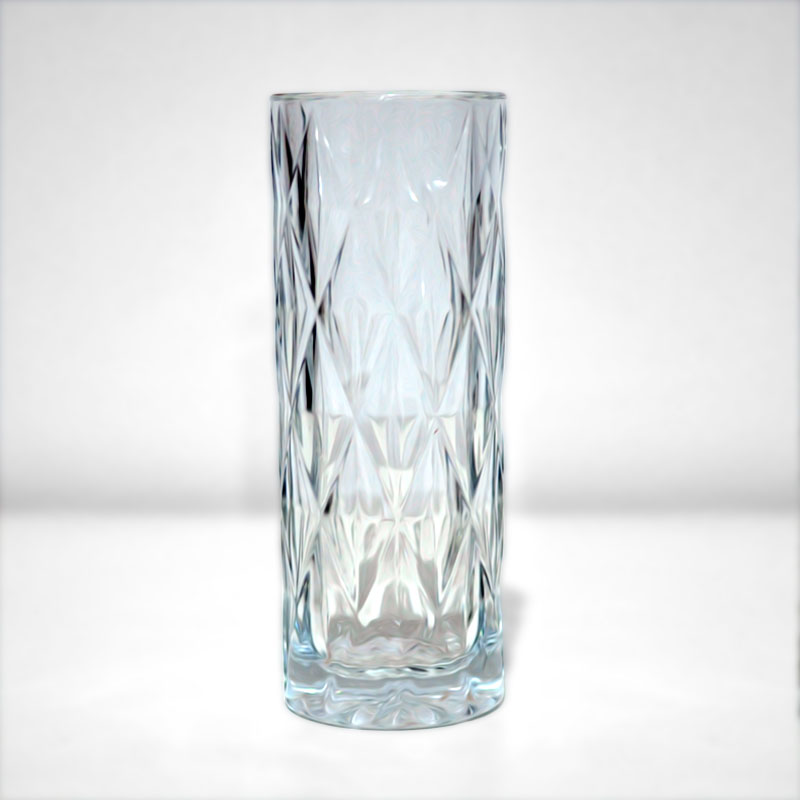 vaso de vidro grande com pedras