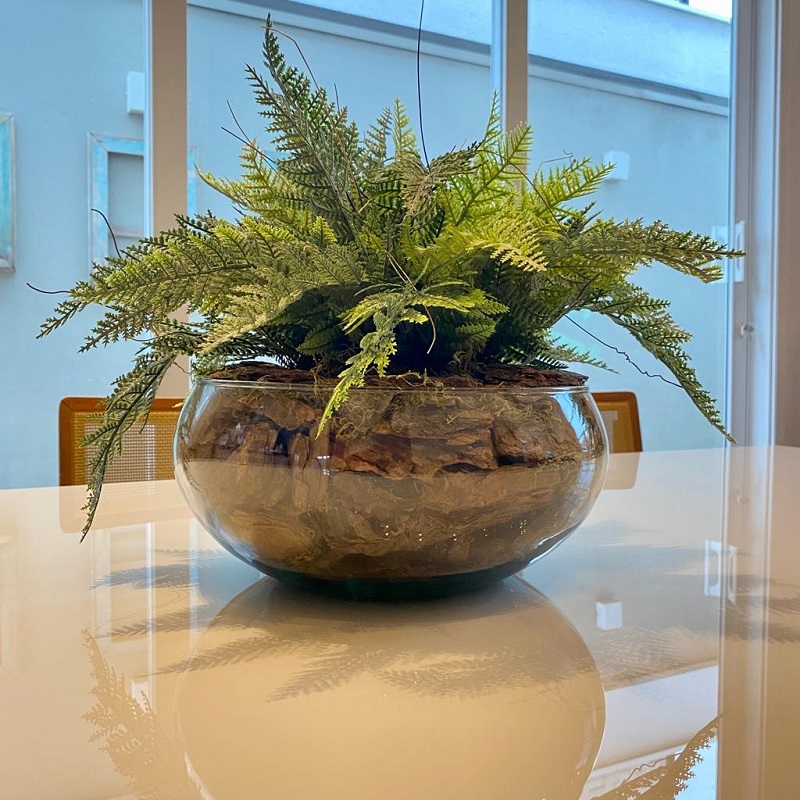vaso de vidro grande para arranjos