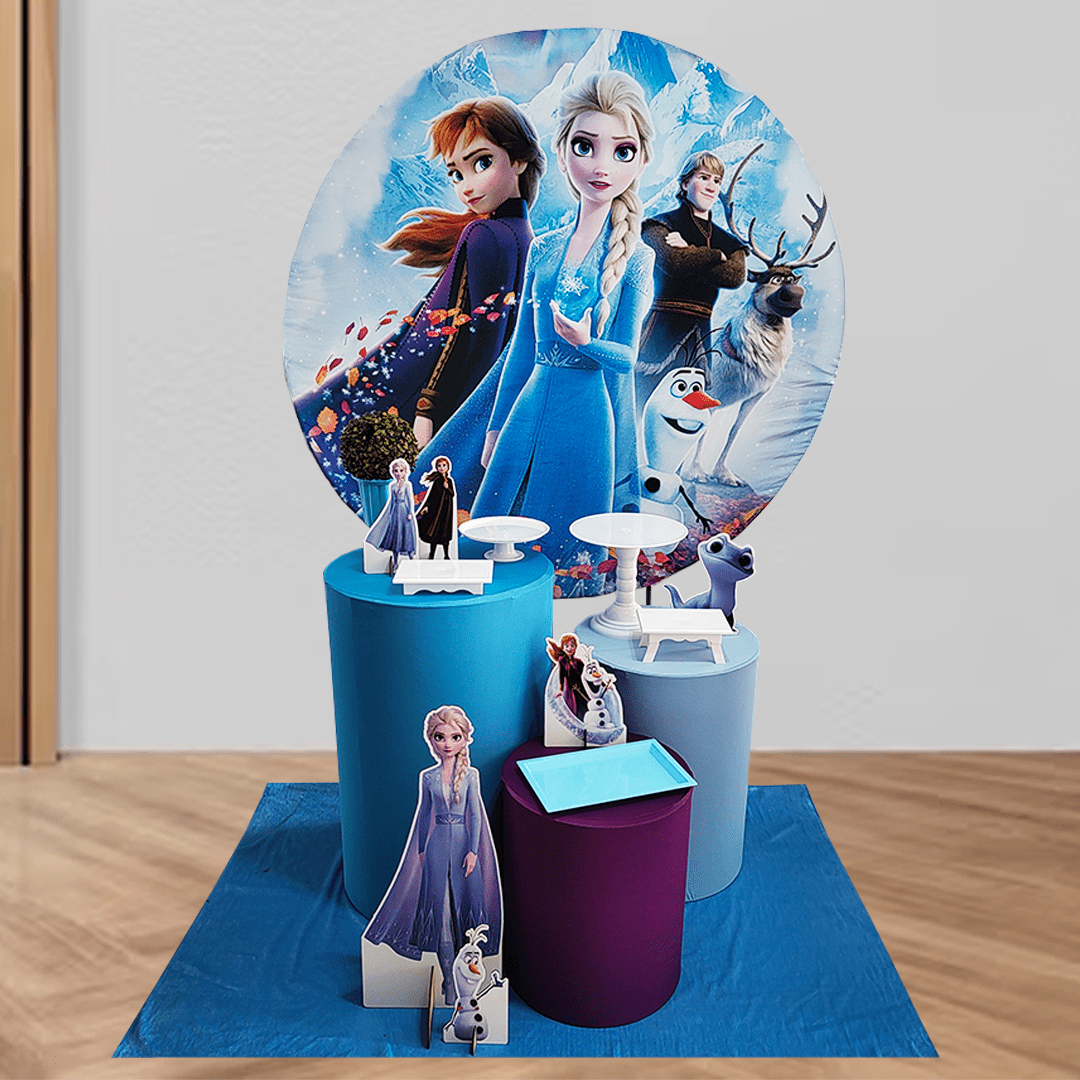 decoração de mesa frozen simples
