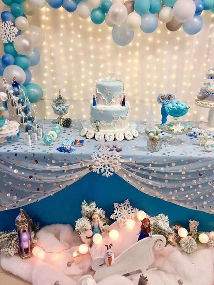 decoração temática frozen passo a passo