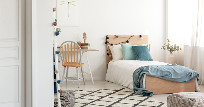 quarto de solteiro masculino moderno