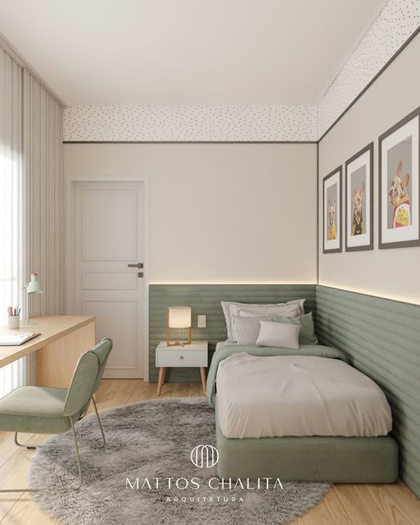 quarto de solteiro planejado