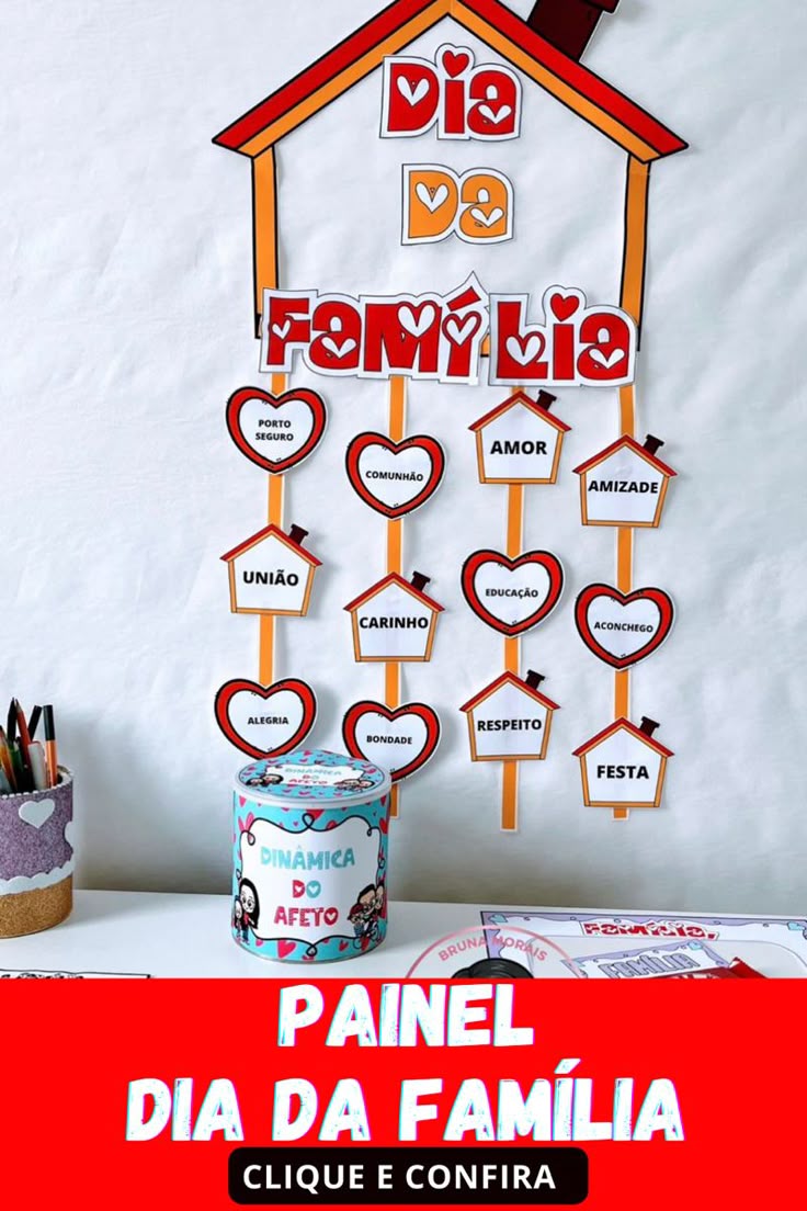 decoração dia da família escola