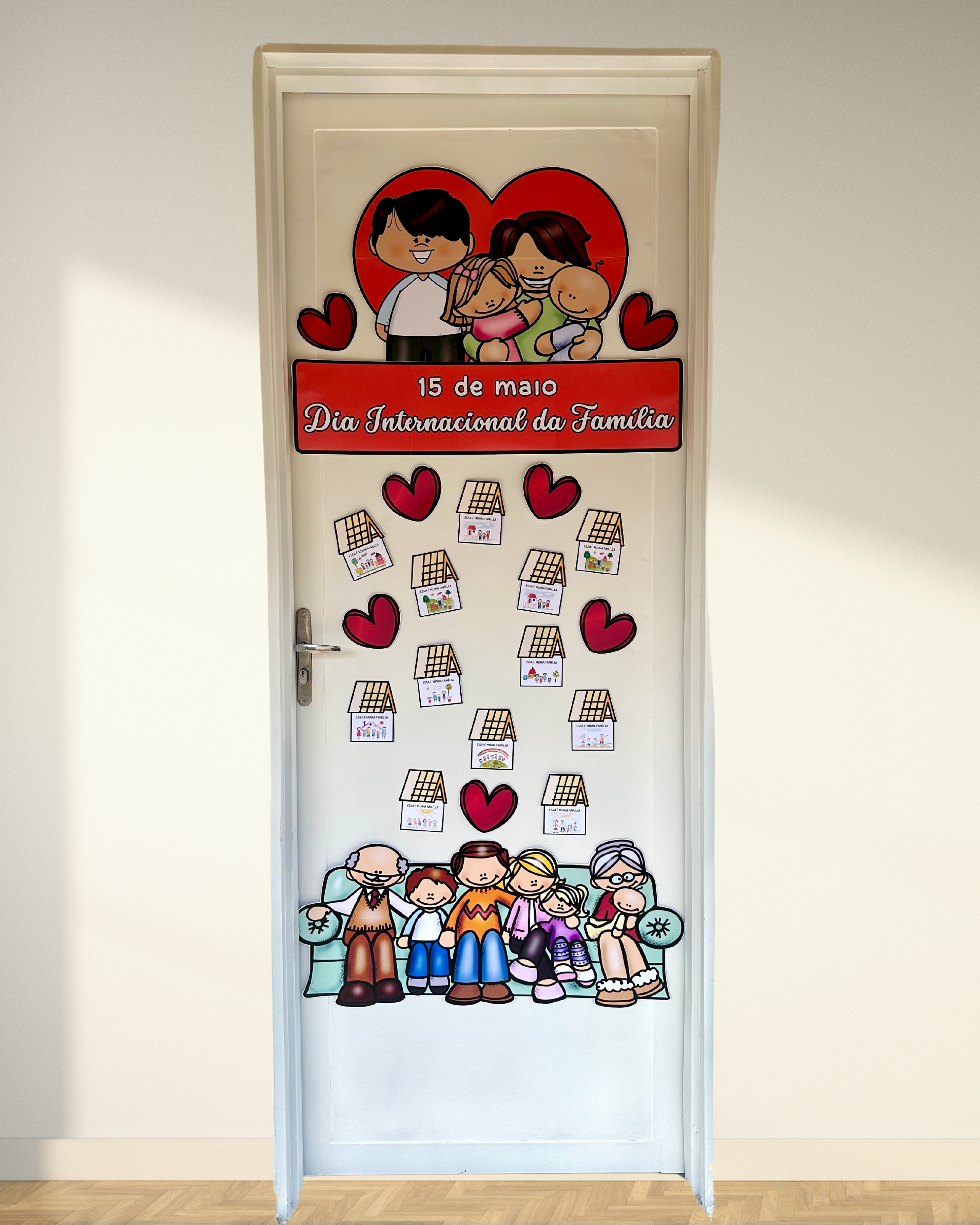 decoração dia da família escola