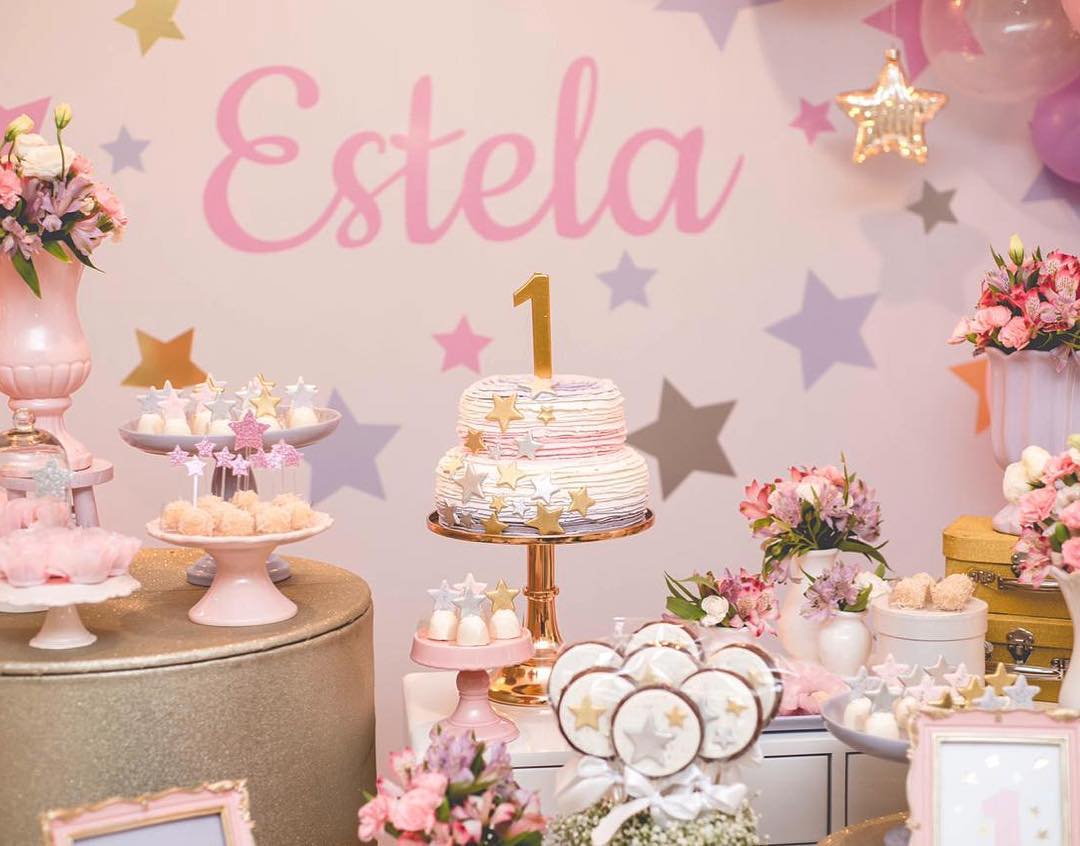 decoração festa 1 ano menina em casa