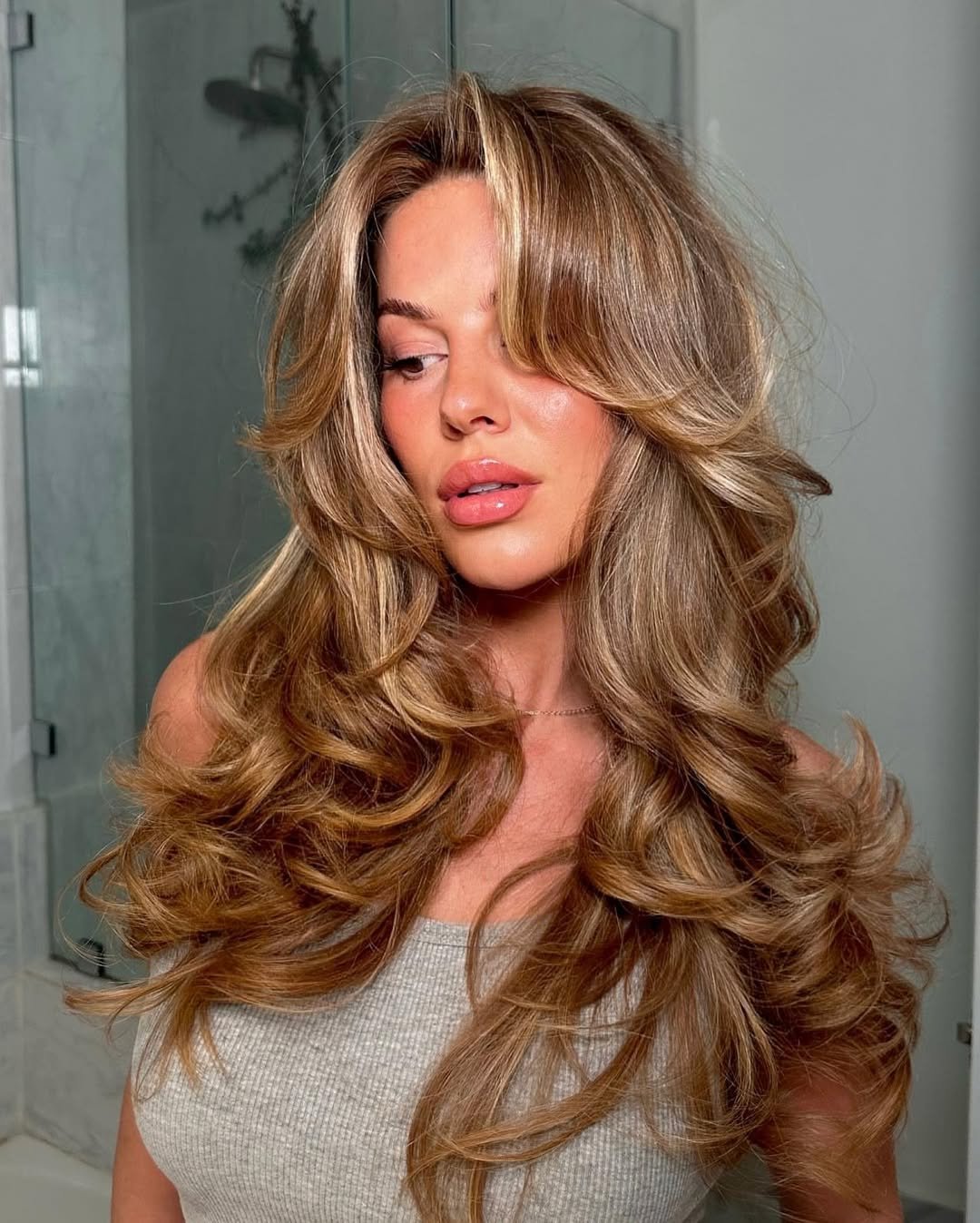 fotos de cabelo castanho iluminado