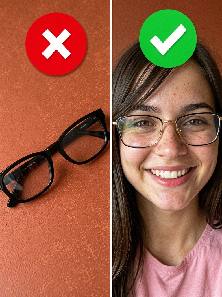 Duas armações de óculos, uma de acetato e outra de TR90, dispostas lado a lado sobre superfície neutra.