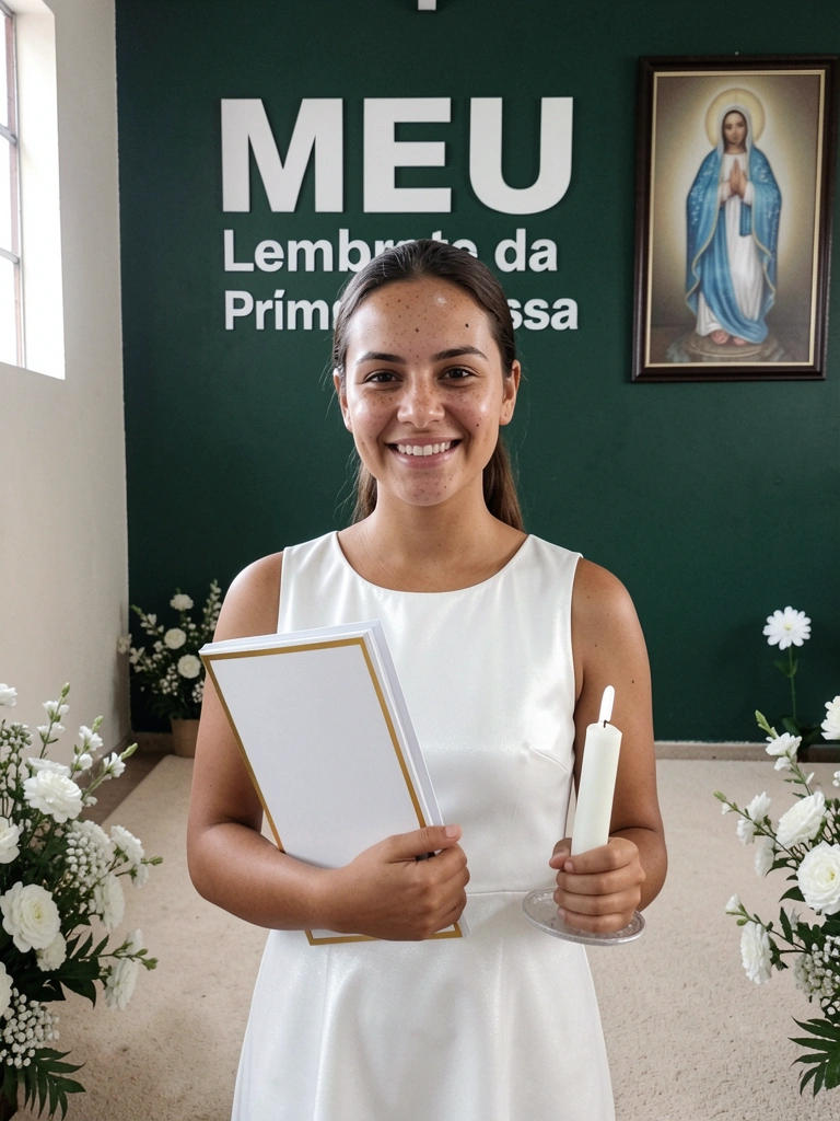 Corredor central de igreja com tapete claro e arranjos florais baixos nas laterais.