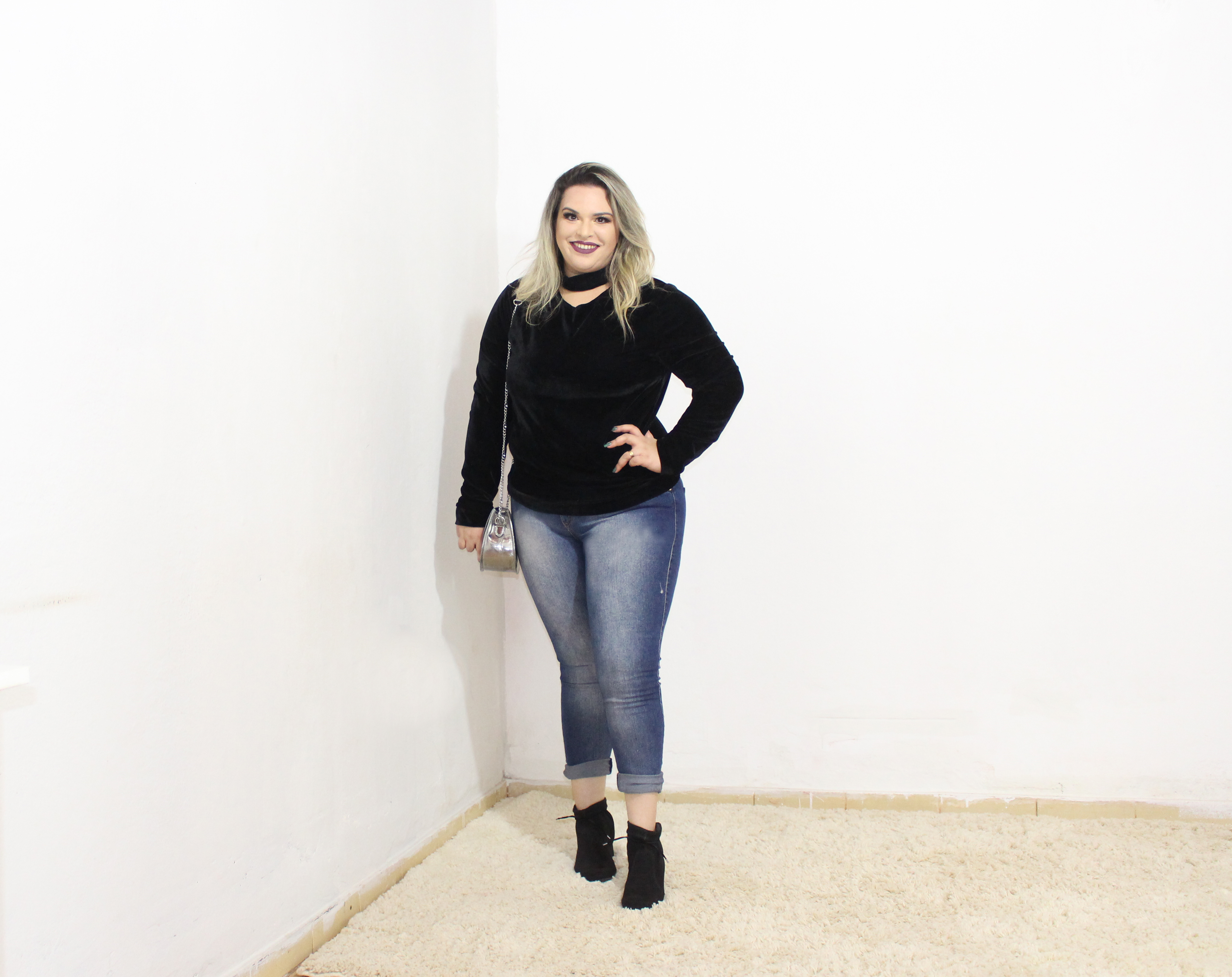 como usar bota cano curto plus size