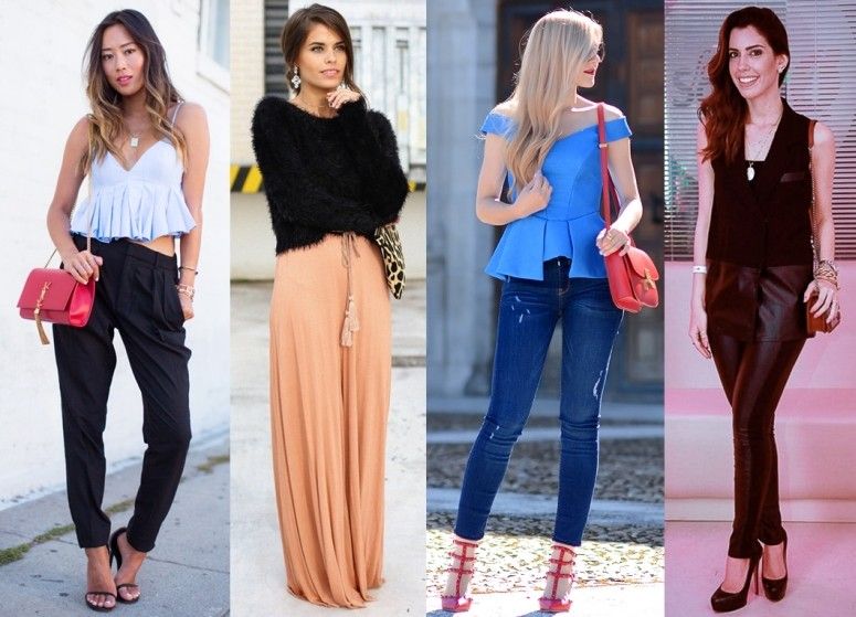 looks com calça pantalona noite