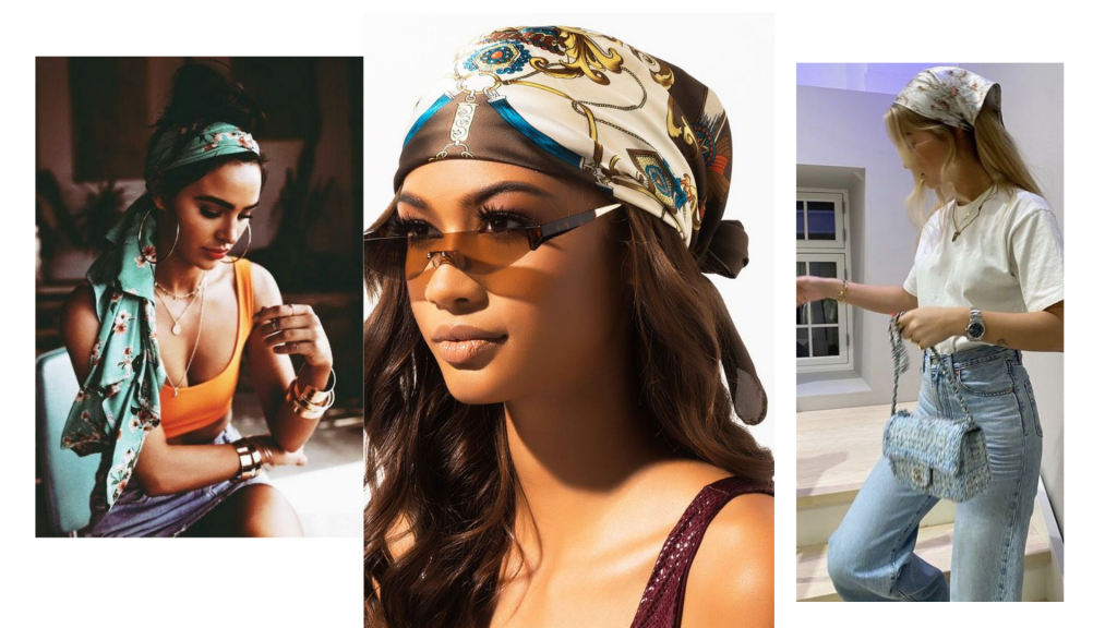 lenço na cabeça estilo boho