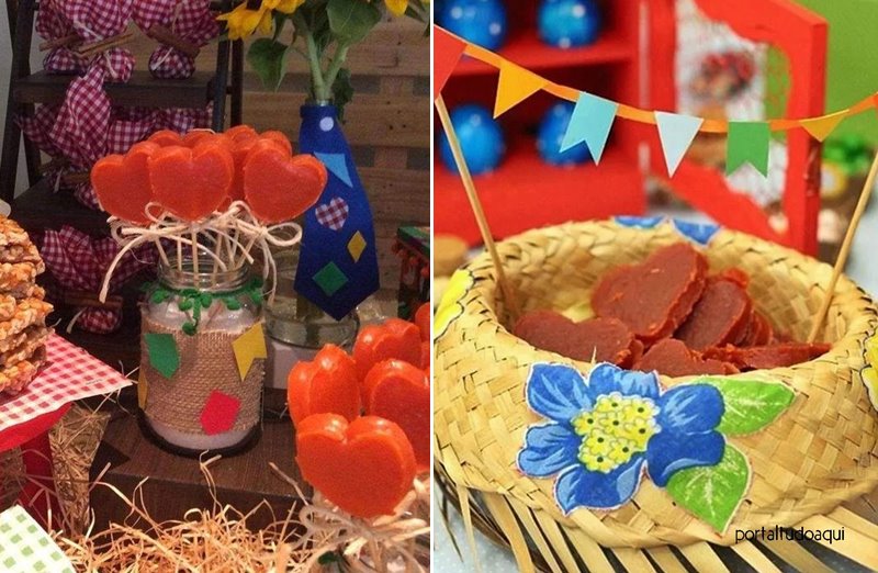 como arrumar mesa de festa junina