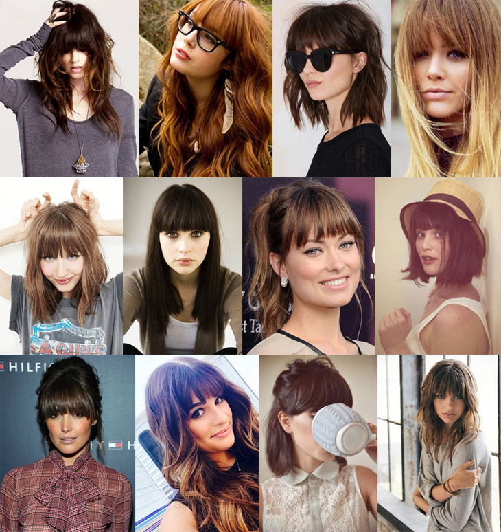 cortes de cabelo com franja