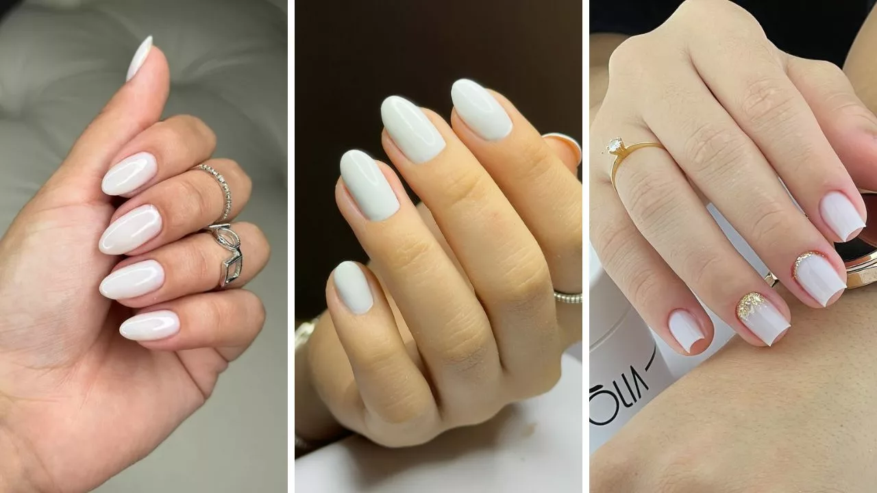 unhas brancas para casamento